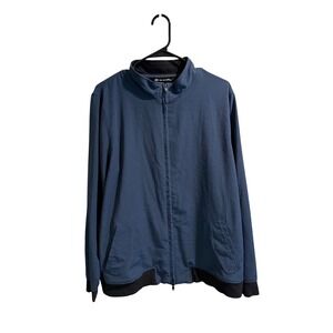 Travis Mathew Mens Blue Full Zip Track Jacket Size L Golf Casual
